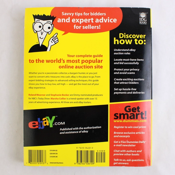 eBay for Dummies 1999 Trade Paperback Textbook by Marsha Collier & Co.
