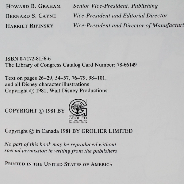 Vintage Disney's Wonderful World of Knowledge Year Book 1981 Hardcover