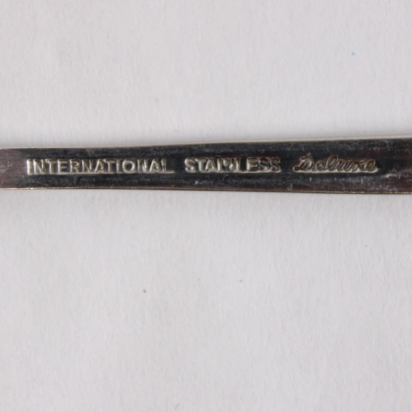 Lot of 5 International Stainless Deluxe Danish Scroll Serving Spoons