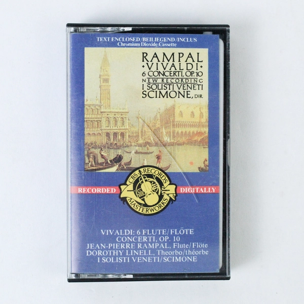 Rampal Vivaldi 6 Flute Concerti Op 10 Cassette 1985 | Pre-Owned