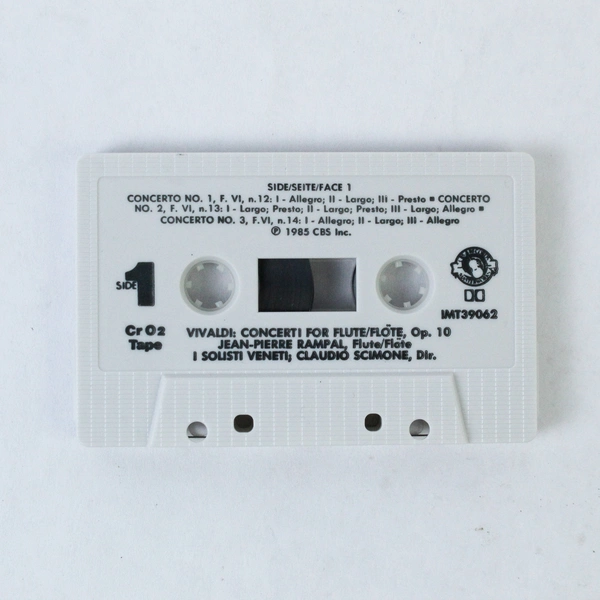 Rampal Vivaldi 6 Flute Concerti Op 10 Cassette 1985 | Pre-Owned
