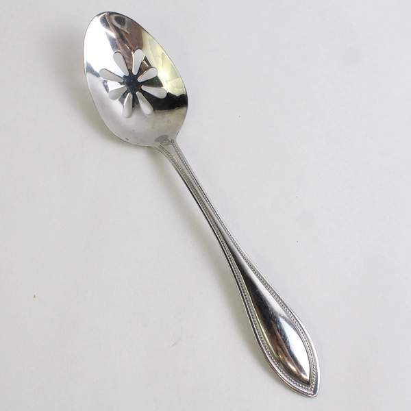 Lot of 3 Pfaltzgraff Everyday Beaded 18/0 Stainless Steel Flatware Spoons