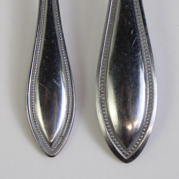 Lot of 10 Pcs Pfaltzgraff Everyday Beaded 18/0 Stainless Steel Flatware Set