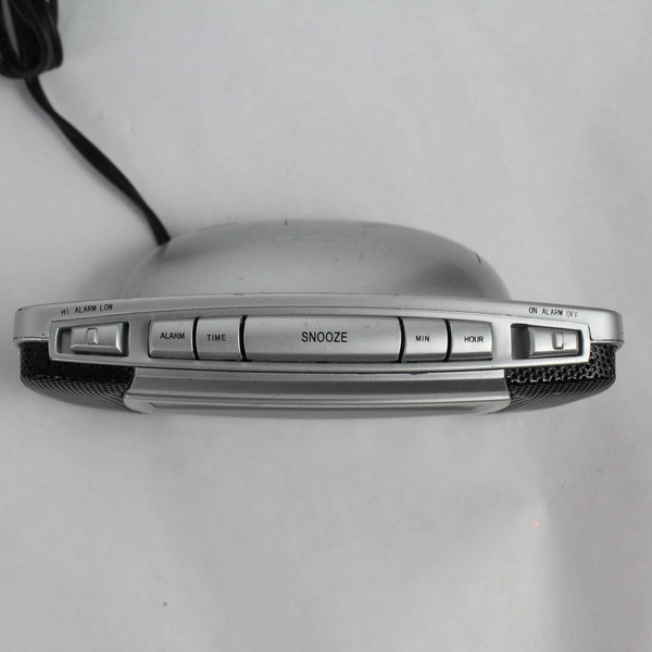 Equity Electronic Alarm Clock Model 30240 Black Silver Turns On