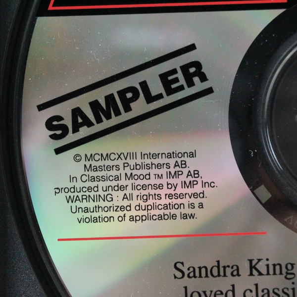 In Classical Mood Sampler CD Sandra King 1996 Promo - Used, Scratched