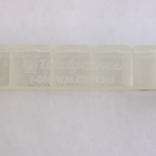 Lot of Walgreens Clear Plastic Weekly Medication Pill Boxes
