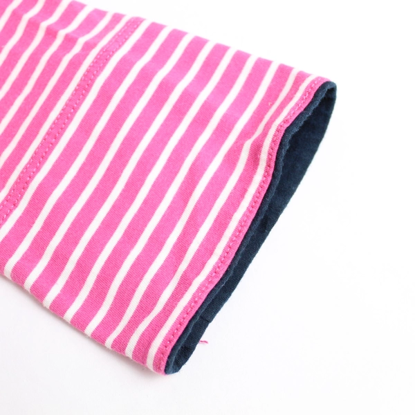 American Living Pink and White Striped Long-Sleeved Shirt Women's Size Medium