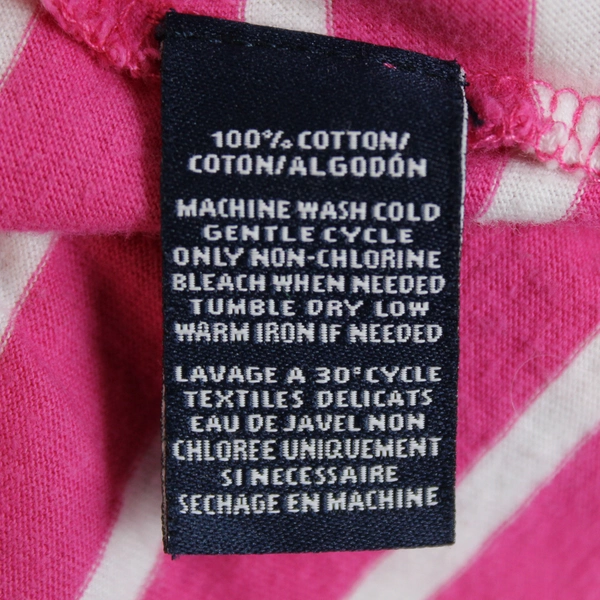 American Living Pink and White Striped Long-Sleeved Shirt Women's Size Medium