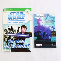 Lot Of 2 Kids Books: Star Wars The Clone Wars; Anakin In Action! & Coloring Book