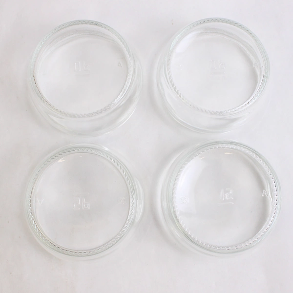 Set of 4 Small Clear Glass Ramekin Jars No Lids Kitchen Storage