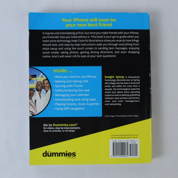 IPhone for Seniors for Dummies by Dwight Spivey 2018 Trade Paperback