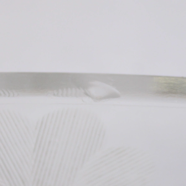 Unmarked Vintage Clear Etched Glass Oval Celery Dish 10"