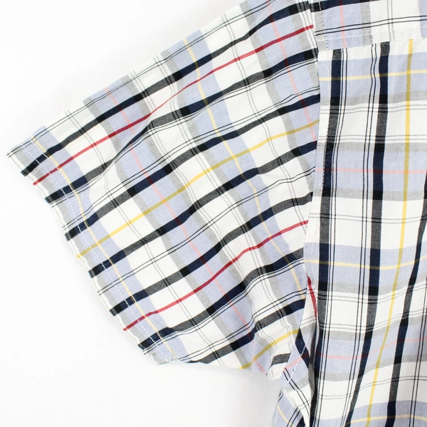 U.S. Polo Assn Boys Size 18 Button Up Shirt Top Plaid Short Sleeve 100% Cotton