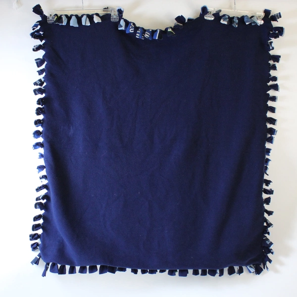 Handmade Navy Blue Air Force Fleece Tie Blanket 38" x 41"