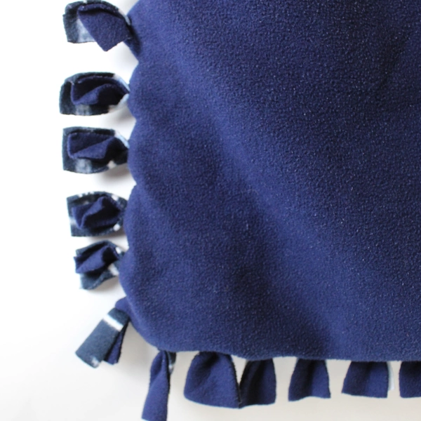 Handmade Navy Blue Air Force Fleece Tie Blanket 38" x 41"