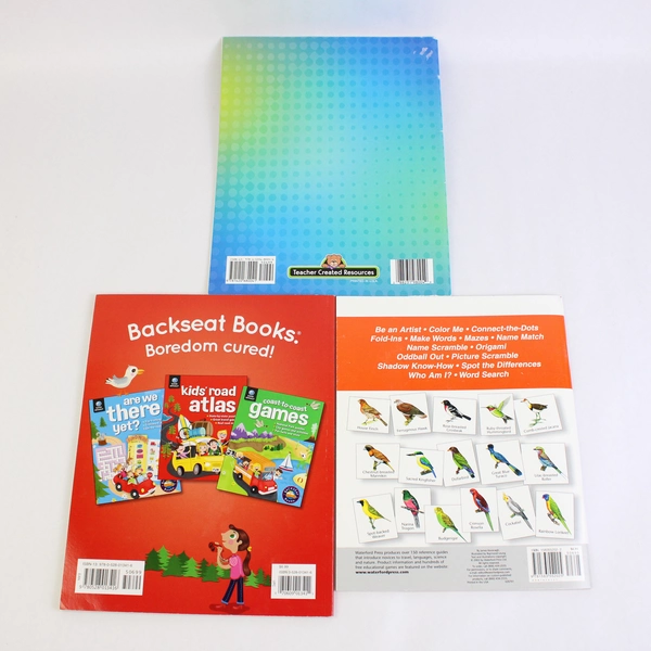 Lot Of 3 Children's Activity Books Birds, Kids Road Atlas, All About Super Me!