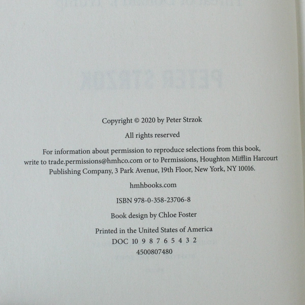 Compromised: Counterintelligence & the Threat of Trump by Peter Strzok, 2020