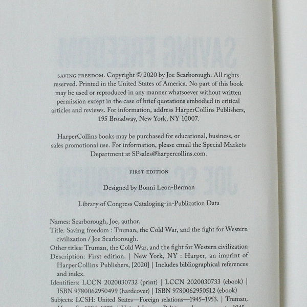 Saving Freedom by Joe Scarborough - Cold War, Truman, Western Civilization