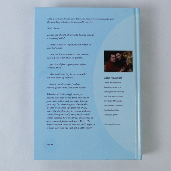 Who Knew? by Jeanne & Bruce Lubin HC 2006 Castle Point Good Condition