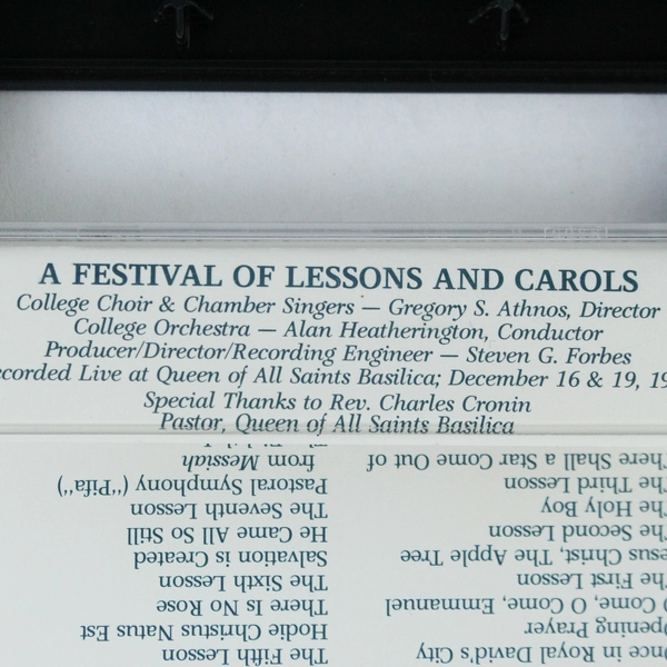 North Park Christmas 1991 Cassette - A Festival of Lessons and Carols
