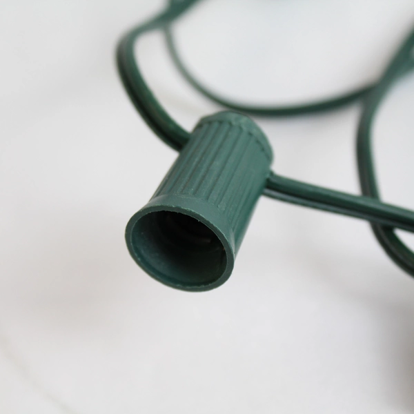 Christmas Light Extension Cord Green 10mm Bulb Socket 135 Inches 5 Sockets