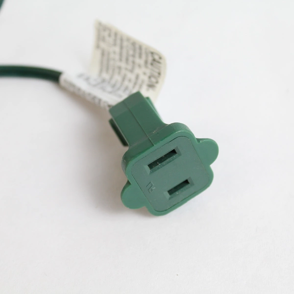 Christmas Light Extension Cord Green 10mm Bulb Socket 135 Inches 5 Sockets