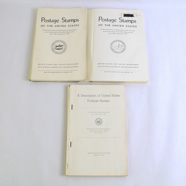 Lot of 3 Vintage US Postage Stamp Books From 1948 1960 1968 Paperback