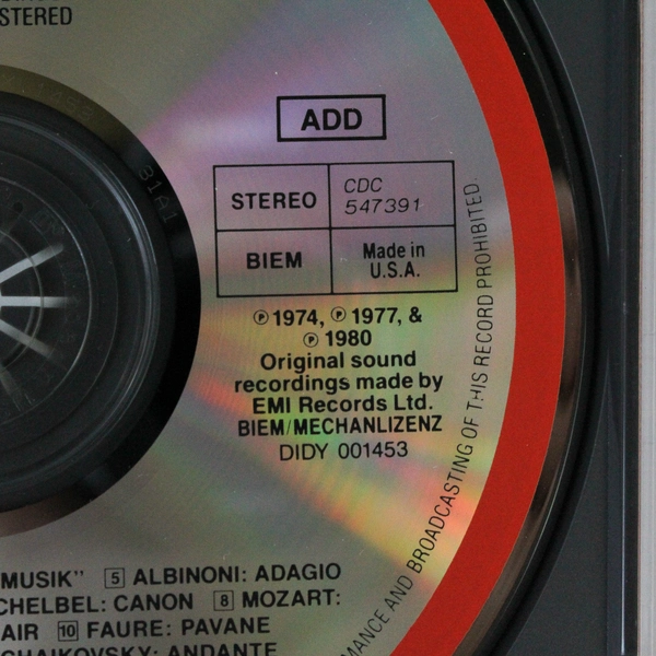 Mozart Eine Kleine Nachtmusik CD Academy of St Martin Marriner 1986