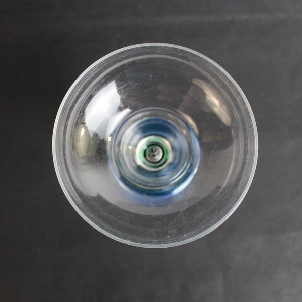 Lot of 3 Unbranded Matching Plastic Margarita Glasses Clear/Green/Blue Taiwan