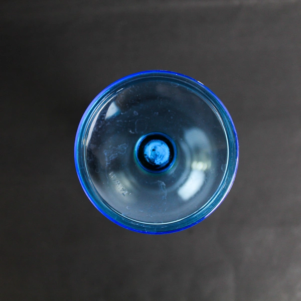 Lot of 3 Unbranded Matching Plastic Margarita Glasses Clear/Green/Blue Taiwan