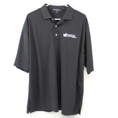 Port Authority Men's L Black Polo New Mississippi River Bridge Project