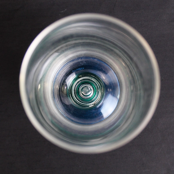 Lot of 3 Unbranded Matching Plastic Collins Glasses Clear/Green/Blue Taiwan