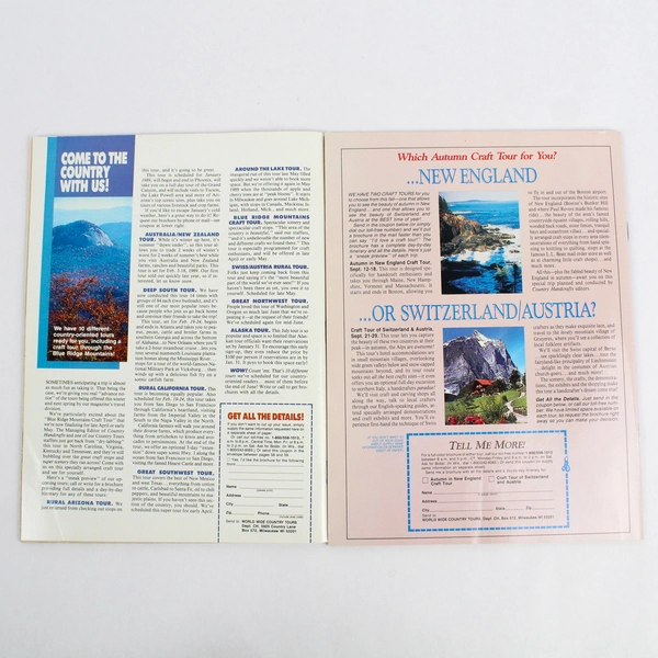 Lot of 2 Country Handcrafts Magazines Autumn 1987 & Holiday 1988