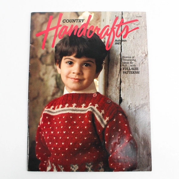 Lot of 2 Country Handcrafts Magazines Autumn 1987 & Holiday 1988