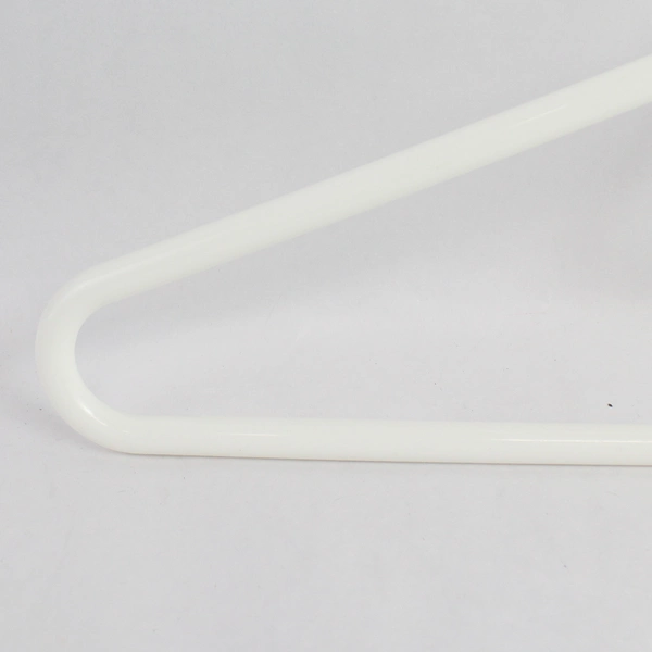 Lot of 10 Tubular Opaque White Hangers for Closet Storage