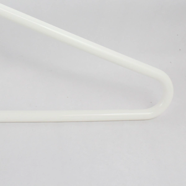 Lot of 10 Tubular Opaque White Hangers for Closet Storage