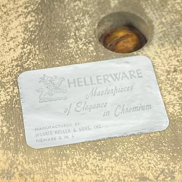 Vintage Hellerware Square Chromium Tray 8.75 Inch