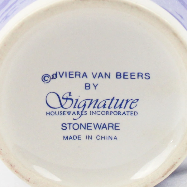 Signature Riviera Van Beers Tulip Stoneware Coffee Mug Wheelbarrow Design