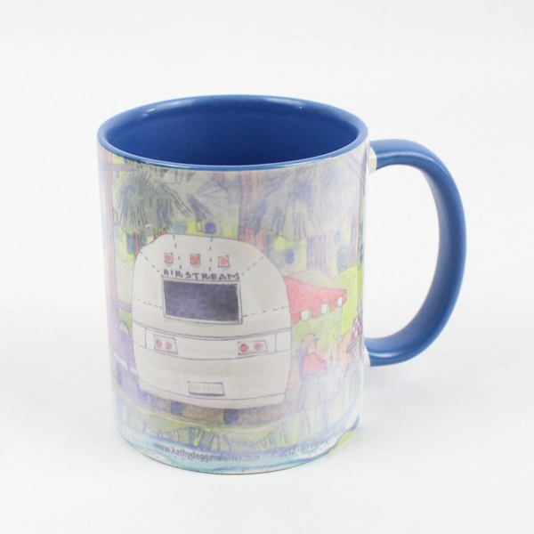 2012 Kathy Deggendorfer Airstream Trailer Ceramic Coffee Mug Collectible