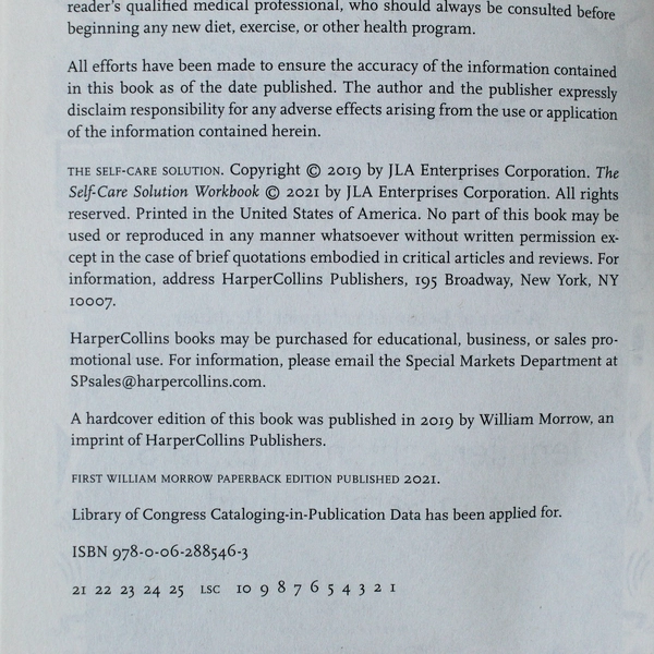 The Self Care Solution by Jennifer Ashton 2021 Paperback Pre-owned, Worn