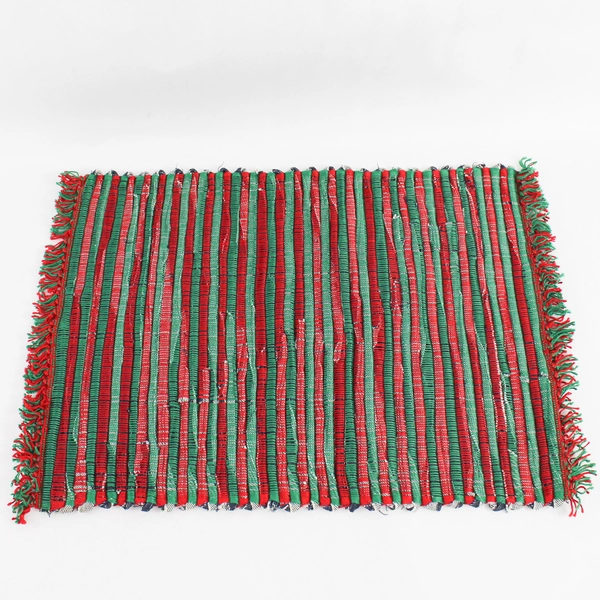 Lot of 2 WC Imports Woven Christmas Color Placemats Cotton Blend