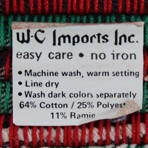 Lot of 2 WC Imports Woven Christmas Color Placemats Cotton Blend