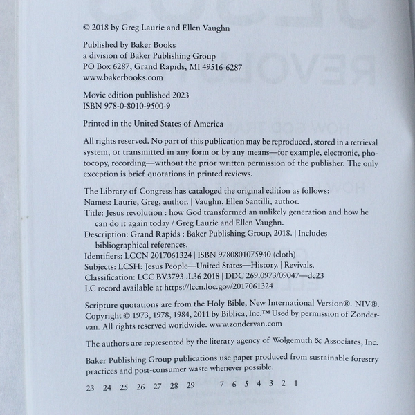 Jesus Revolution by Greg Laurie & Ellen Vaughn 2018 Paperback - Pre-Owned