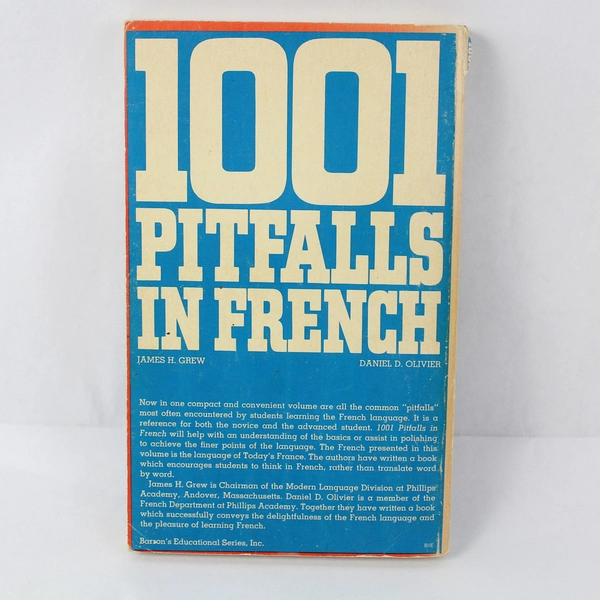 1001 Pitfalls in French by Grew & Olivier 1974 PB - Pre-Owned
