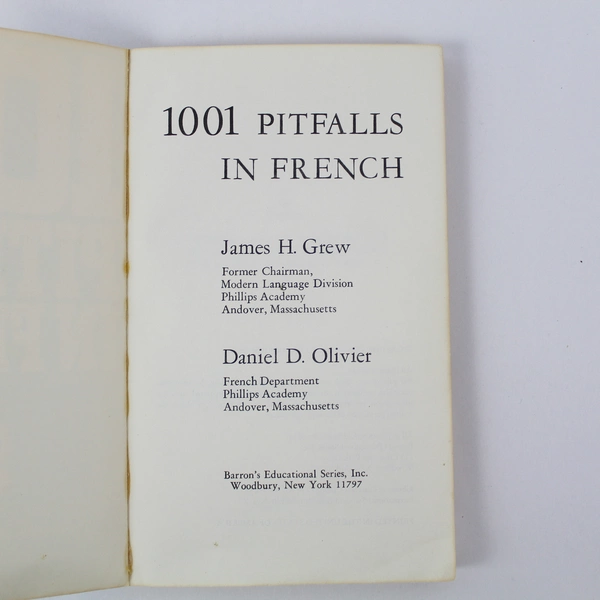 1001 Pitfalls in French by Grew & Olivier 1974 PB - Pre-Owned