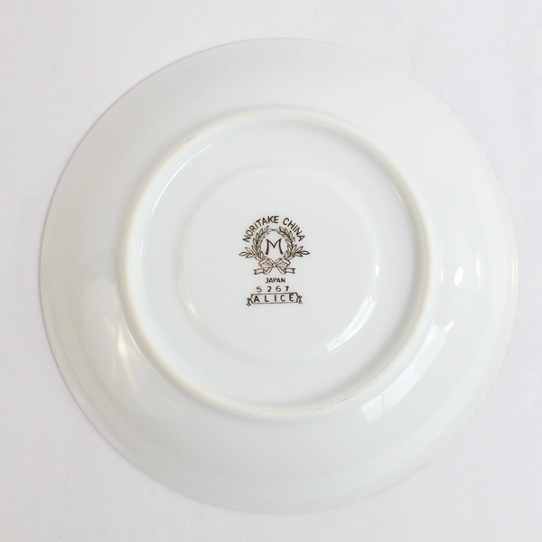Lot Of 6 Noritake China Number 5267 Alice Style Saucer Replacements Gold Accent