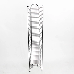 42 Inch Black Metal Wire CD / DVD Storage Tower Stand Holds 48 Discs