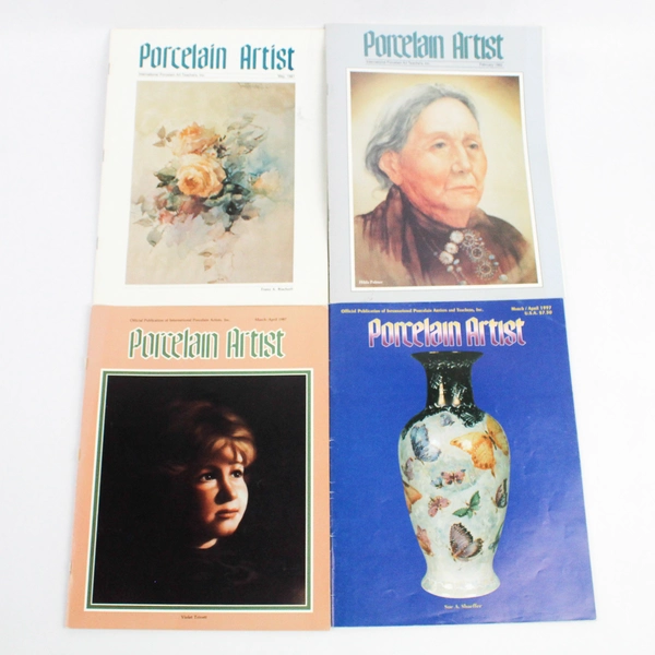 Lot of 4 Vintage Porcelain Artist Magazines 1981 1982 1987 1997