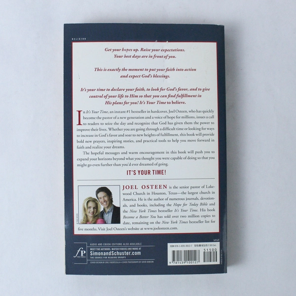 It's Your Time by Joel Osteen 2010 Paperback - Pre-Owned Religious Book
