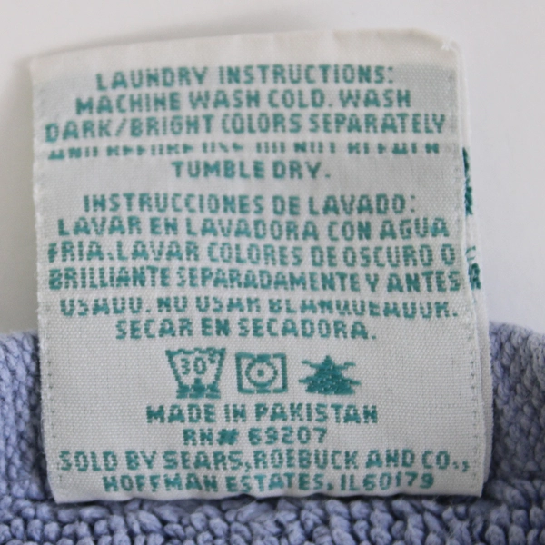 Beyond Big Blue Bath Mat 100% Cotton 21.5" x 31"